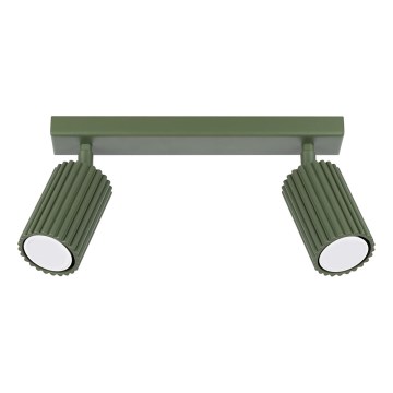 Spotlampe KARBON 2xGU10/10W/230V grøn