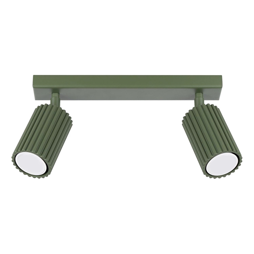 Spotlampe KARBON 2xGU10/10W/230V grøn