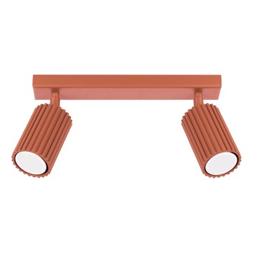 Spotlampe KARBON 2xGU10/10W/230V rød
