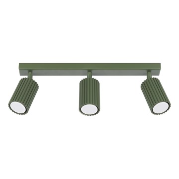 Spotlampe KARBON 3xGU10/10W/230V grøn