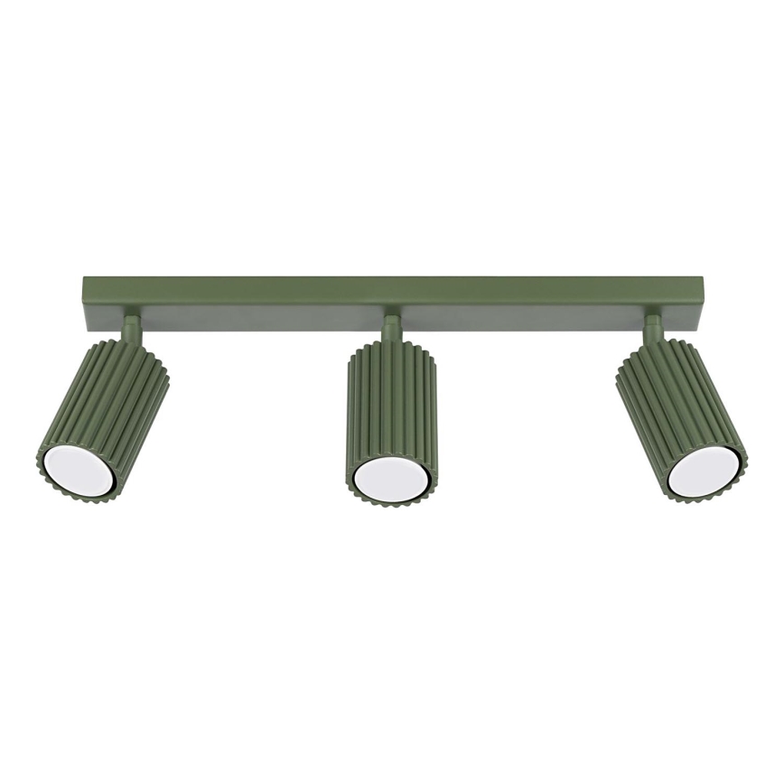 Spotlampe KARBON 3xGU10/10W/230V grøn