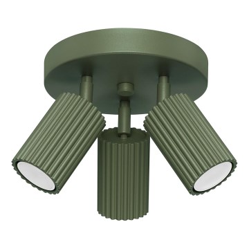 Spotlampe KARBON 3xGU10/10W/230V grøn