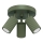 Spotlampe KARBON 3xGU10/10W/230V grøn