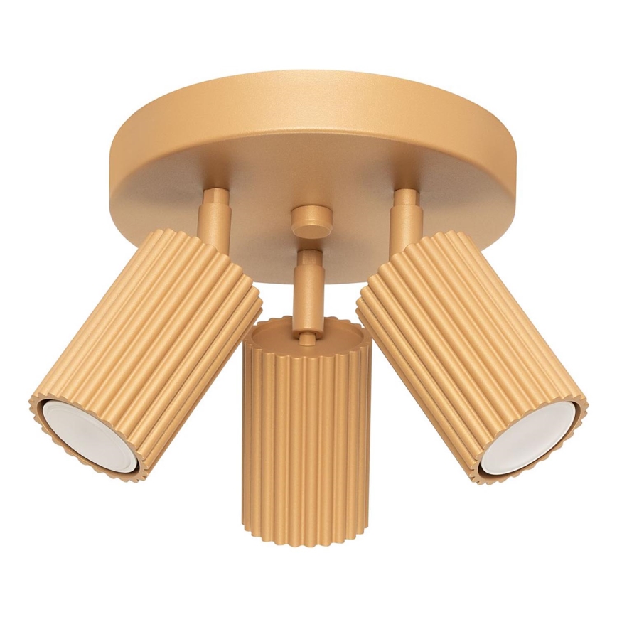 Spotlampe KARBON 3xGU10/10W/230V guldfarvet