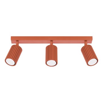 Spotlampe KARBON 3xGU10/10W/230V rød
