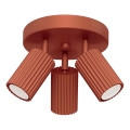Spotlampe KARBON 3xGU10/10W/230V rød