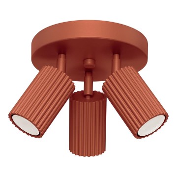 Spotlampe KARBON 3xGU10/10W/230V rød