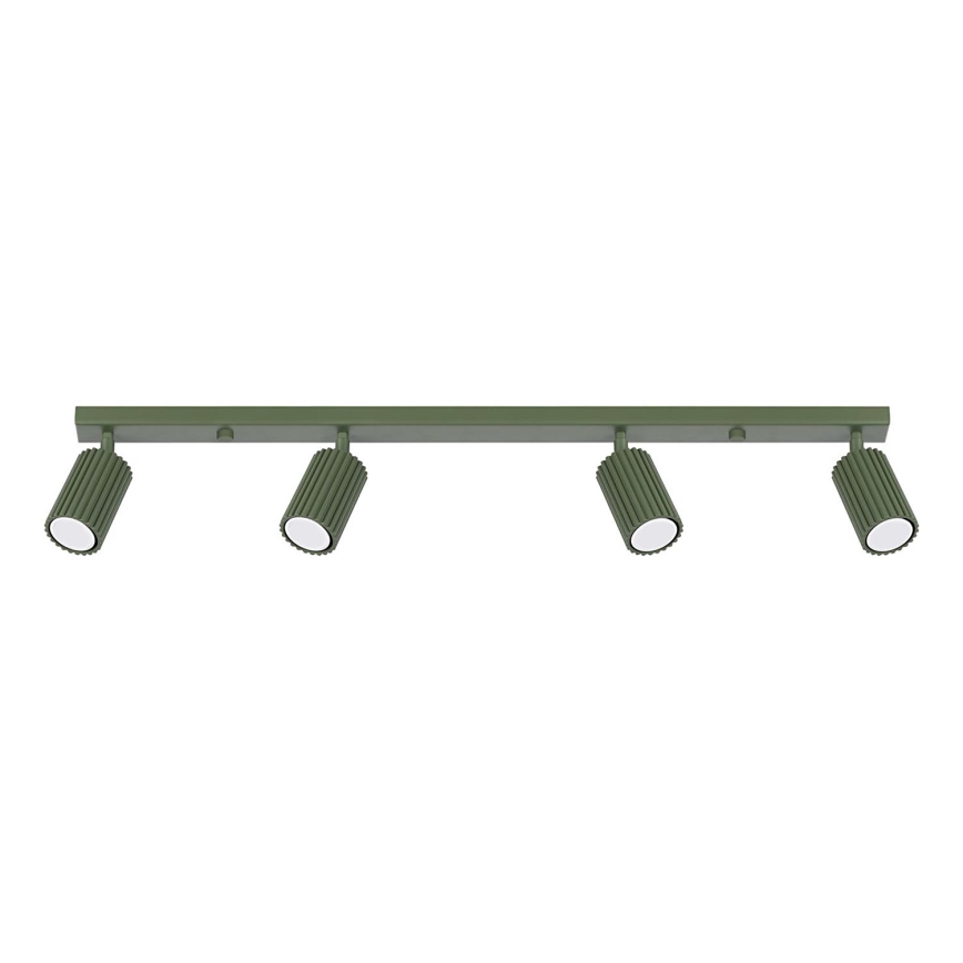 Spotlampe KARBON 4xGU10/10W/230V grøn