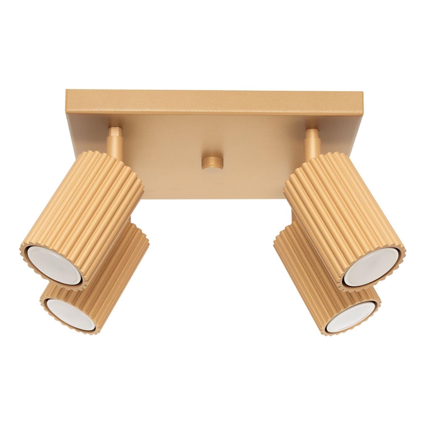 Spotlampe KARBON 4xGU10/10W/230V guldfarvet