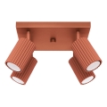 Spotlampe KARBON 4xGU10/10W/230V rød