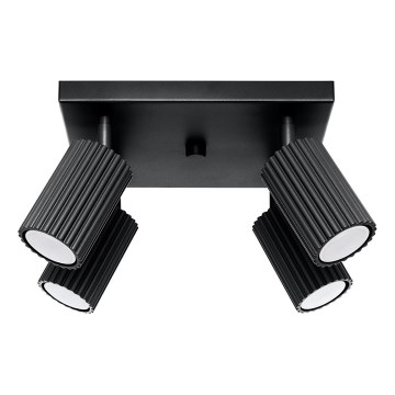 Spotlampe KARBON 4xGU10/10W/230V sort