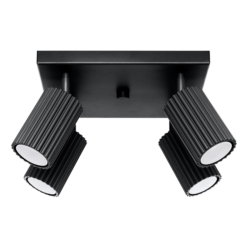 Spotlampe KARBON 4xGU10/10W/230V sort