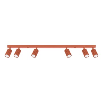 Spotlampe KARBON 6xGU10/10W/230V rød