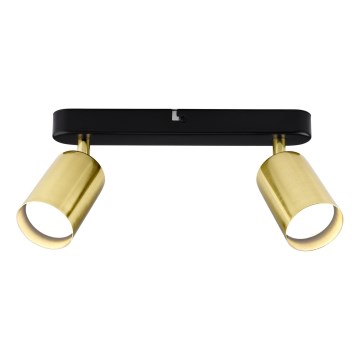 Spotlampe KONCEPT 2xGU10/35W/230V sort/guldfarvet