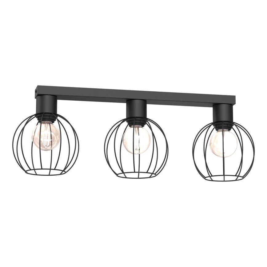 Spotlampe LAPS 3xE27/15W/230V sort