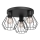 Spotlampe LETI 3xE27/15W/230V sort