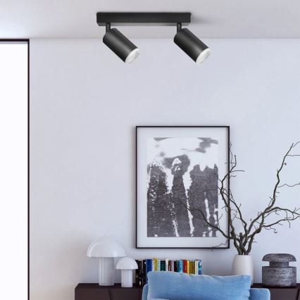 Spotlampe LONDON 2xGU10/10W/230V sort