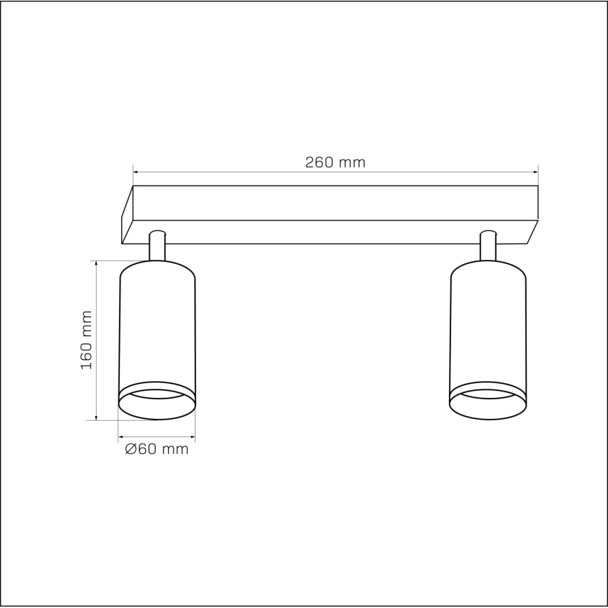 Spotlampe LONDON 2xGU10/10W/230V sort