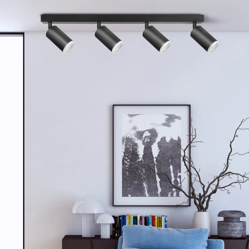 Spotlampe LONDON 4xGU10/10W/230V sort