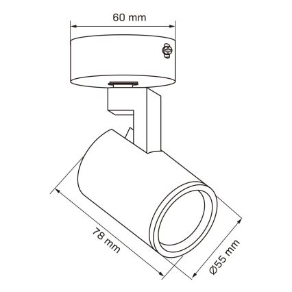 Spotlampe LYNX 1xGU10/10W/230V hvid