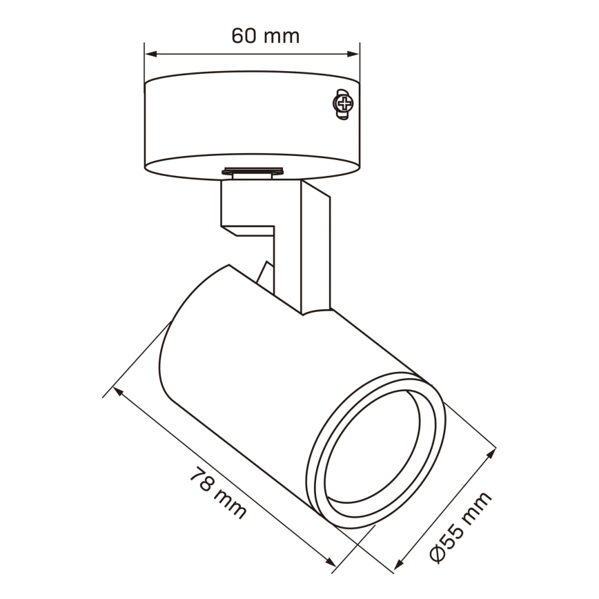 Spotlampe LYNX 1xGU10/10W/230V sort