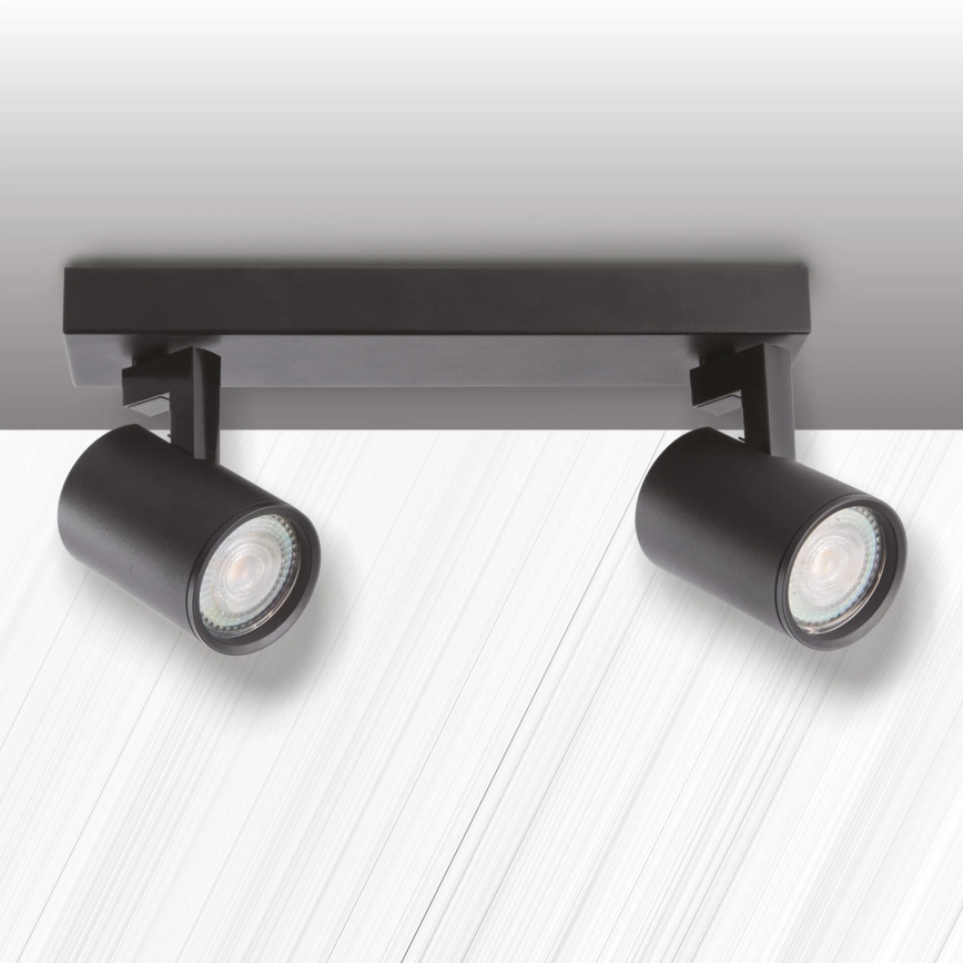 Spotlampe LYNX 2xGU10/10W/230V sort