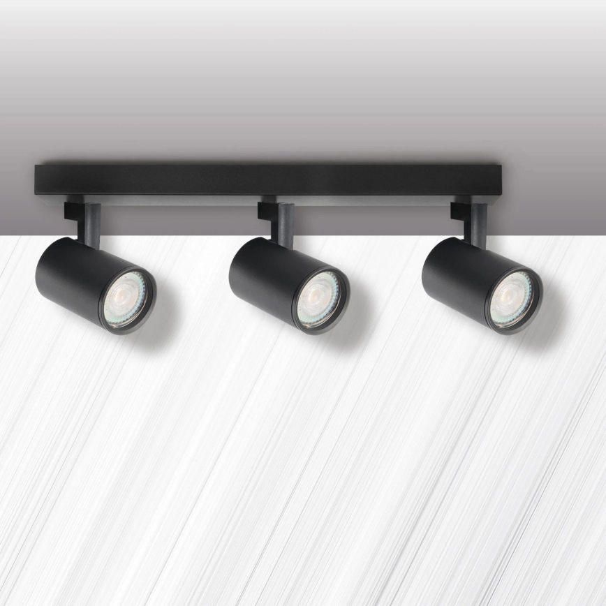 Spotlampe LYNX 3xGU10/10W/230V sort