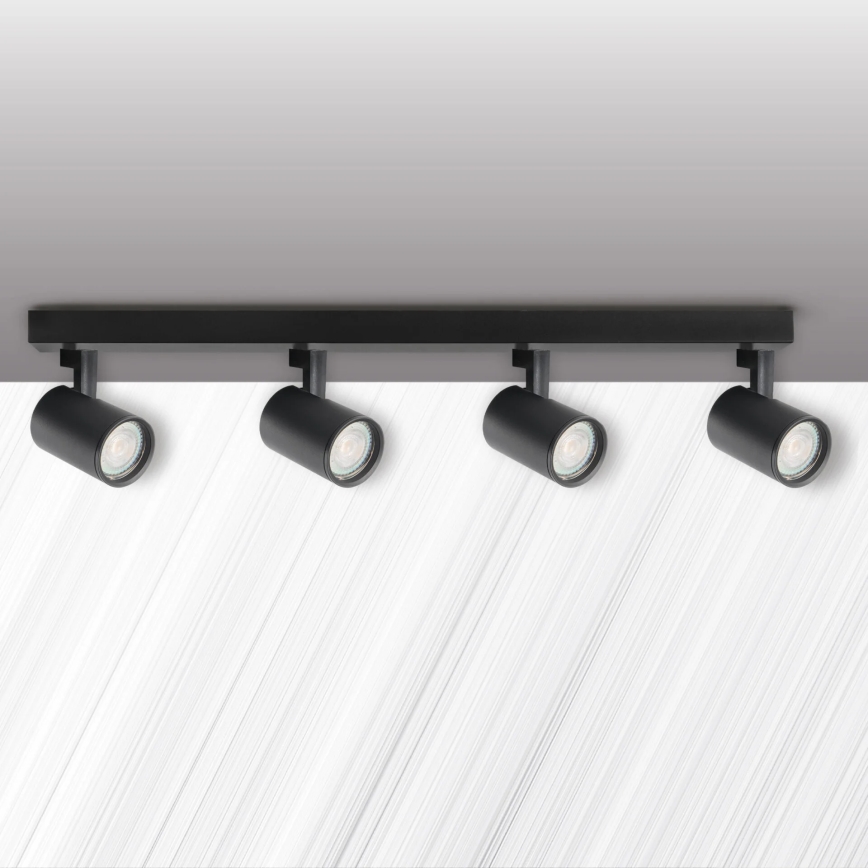 Spotlampe LYNX 4xGU10/10W/230V sort