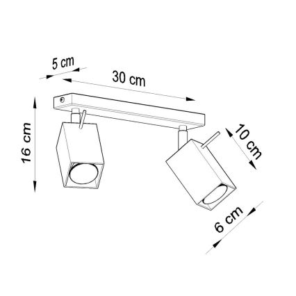 Spotlampe MERIDA 2xGU10/40W/230V