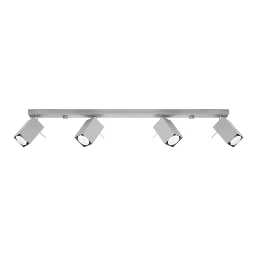Spotlampe MERIDA 4xGU10/40W/230V grå