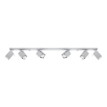 Spotlampe MERIDA 6xGU10/40W/230V grå