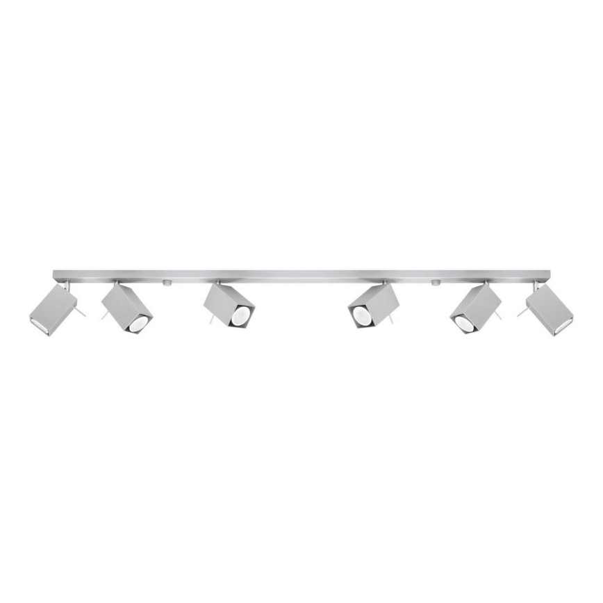 Spotlampe MERIDA 6xGU10/40W/230V grå