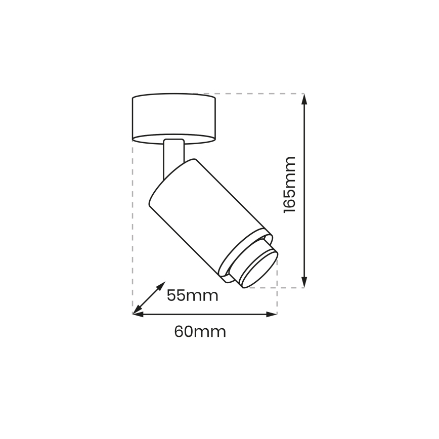 Spotlampe MICA 1xGU10/25W/230V sort
