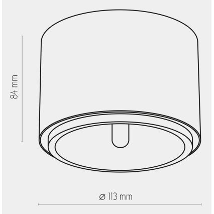 Spotlampe MORIS 1xAR111 GU10/50W/230V sort