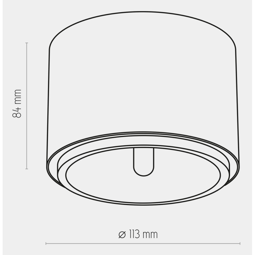 Spotlampe MORIS 1xAR111 GU10/50W/230V sort