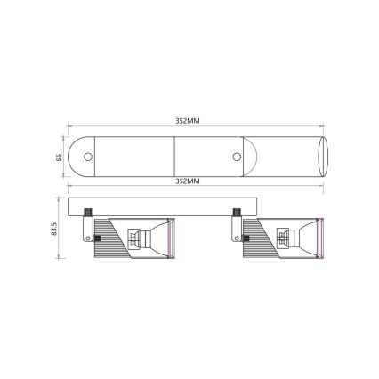 Spotlampe NEO 2xGU10/8W/230V hvid