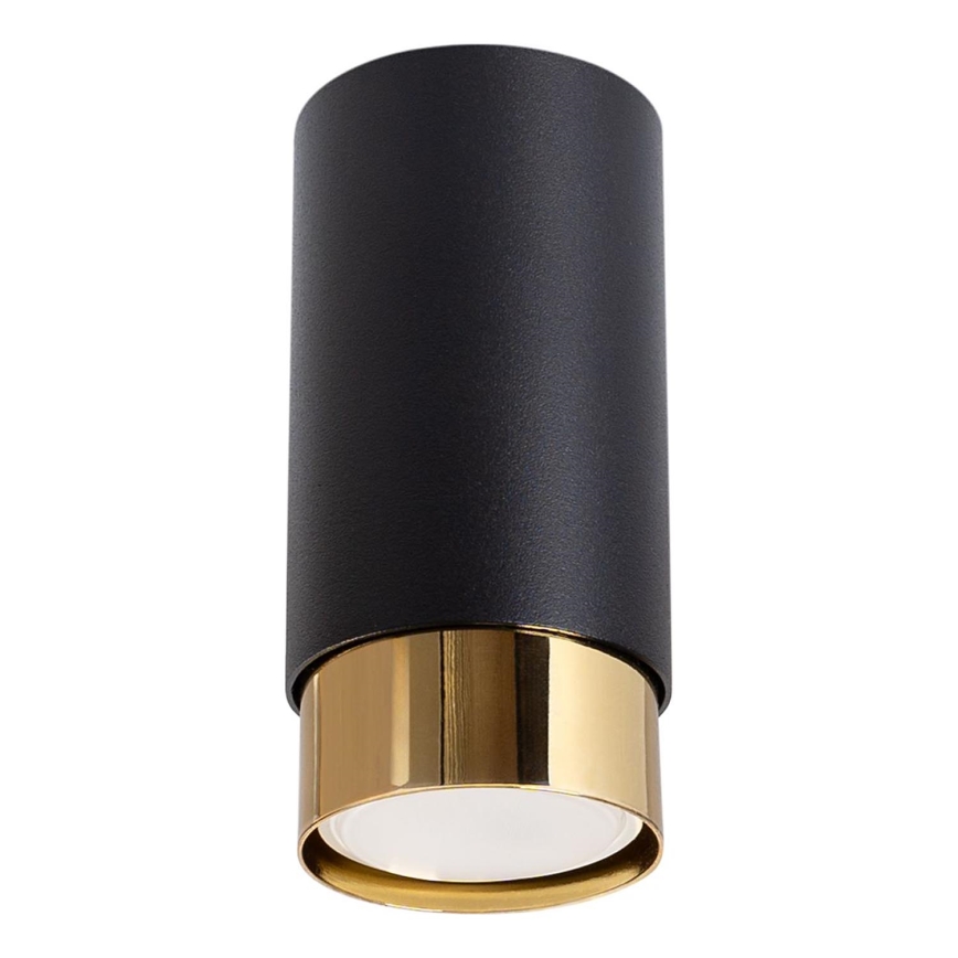 Spotlampe NERO 1xGU10/10W/230V 12,5 cm sort/guldfarvet