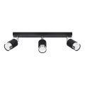 Spotlampe NERO 3xGU10/40W/230V sort/skinnende krom