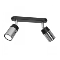 Spotlampe NEST 2xGU10/8W/230V sort/skinnende krom