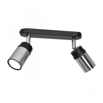 Spotlampe NEST 2xGU10/8W/230V sort/skinnende krom