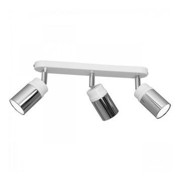 Spotlampe NEST 3xGU10/8W/230V hvid/skinnende krom