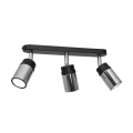 Spotlampe NEST 3xGU10/8W/230V sort/skinnende krom