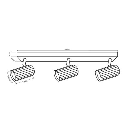 Spotlampe NICEA 3xGU10/10W/230V hvid