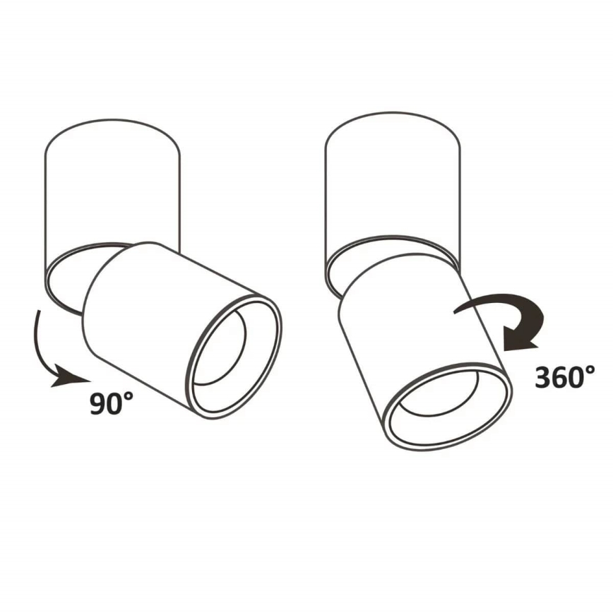 Spotlampe NIXA 1xGU10/10W/230V grå
