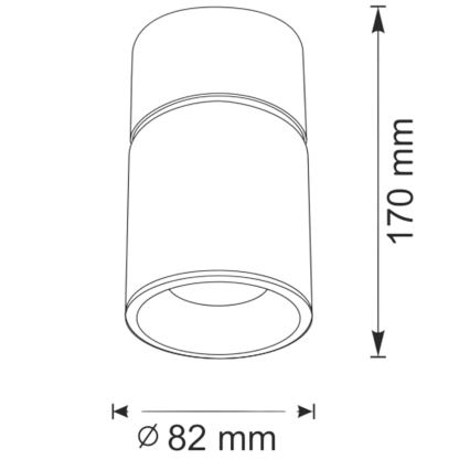 Spotlampe NIXA 1xGU10/10W/230V hvid