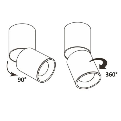 Spotlampe NIXA 1xGU10/10W/230V sort/guldfarvet