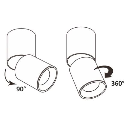 Spotlampe NIXA 1xGU10/10W/230V sort