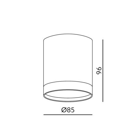 Spotlampe OH12 1xGX53/35W/230V 9,6 cm hvid