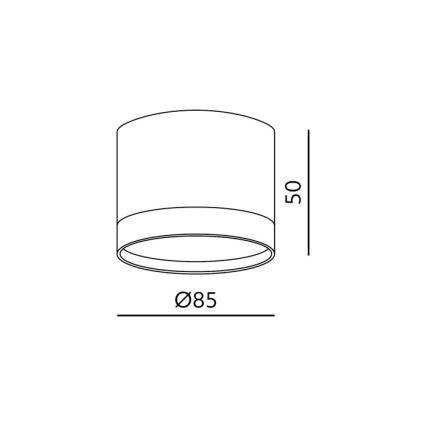 Spotlampe OH12S 1xGX53/35W/230V 5 cm sort