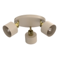 Spotlampe PARKLA 3xE27/15W/230V beige/guldfarvet